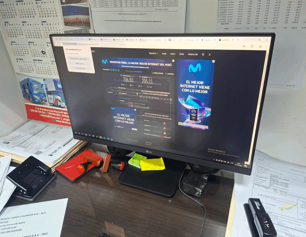 Resultado final del servicio de cableado estructurado CAT6 para la empresa THR SAC.