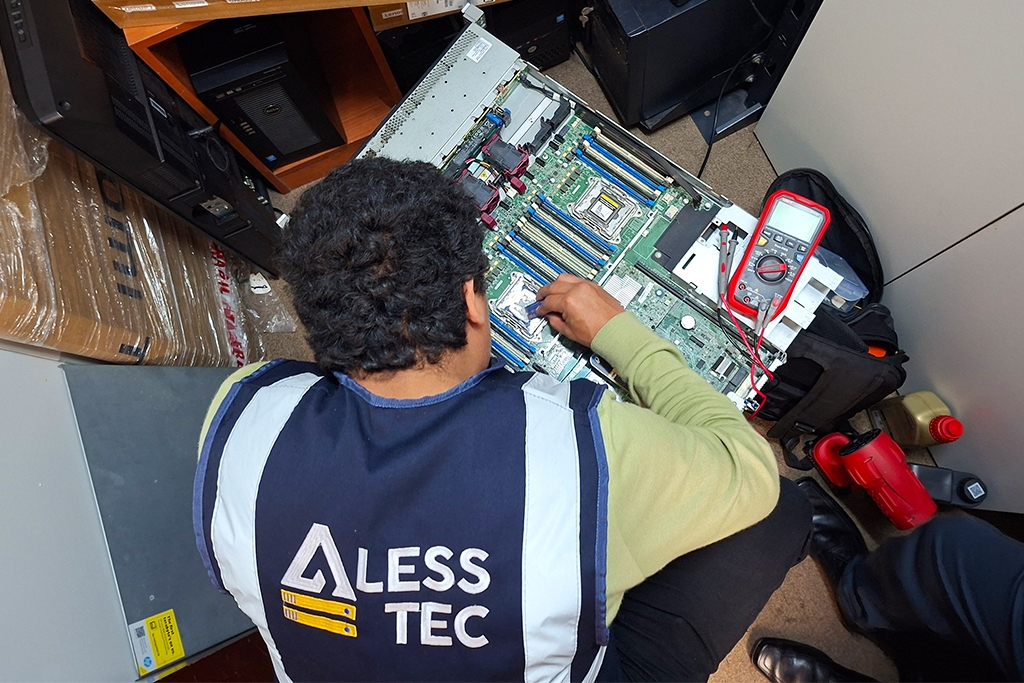 Revisión de integridad de arreglos RAID y discos de servidor corporativo.